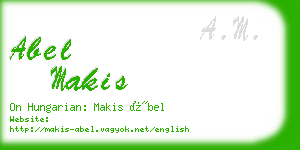abel makis business card